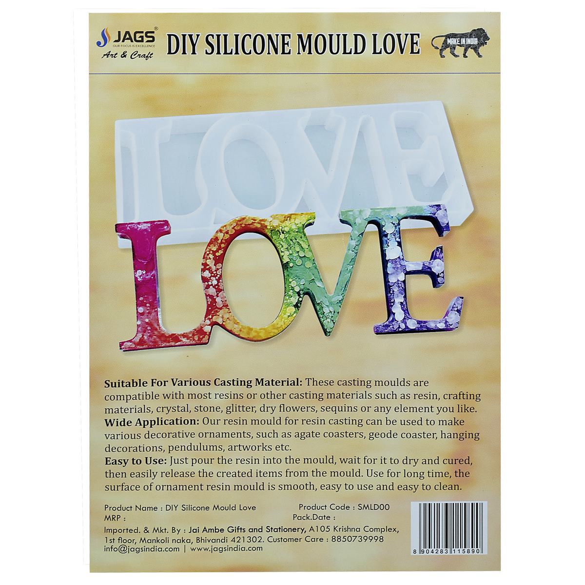 Gift To Love | Silicone Mould Love Design | Code : SMLD00