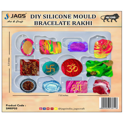 Gift To Love | Silicone Mould Rakhi Bracelet Om Sri Swastik | Code : SMRP05