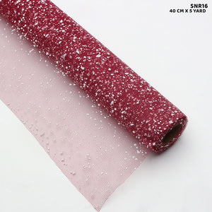 Gift To Love | Snow Roll | Color : Maroon | Size : 40 Cm X 5 Yard | Code : SNR16