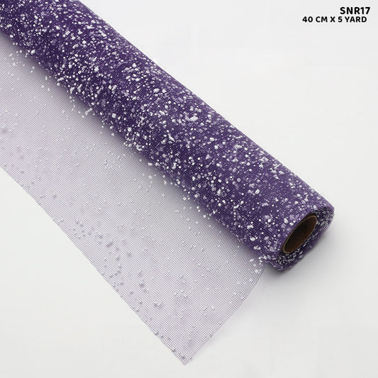Gift To Love | Snow Roll | Color : Dark Purple | Size : 40 Cm X 5 Yard | Code : SNR17