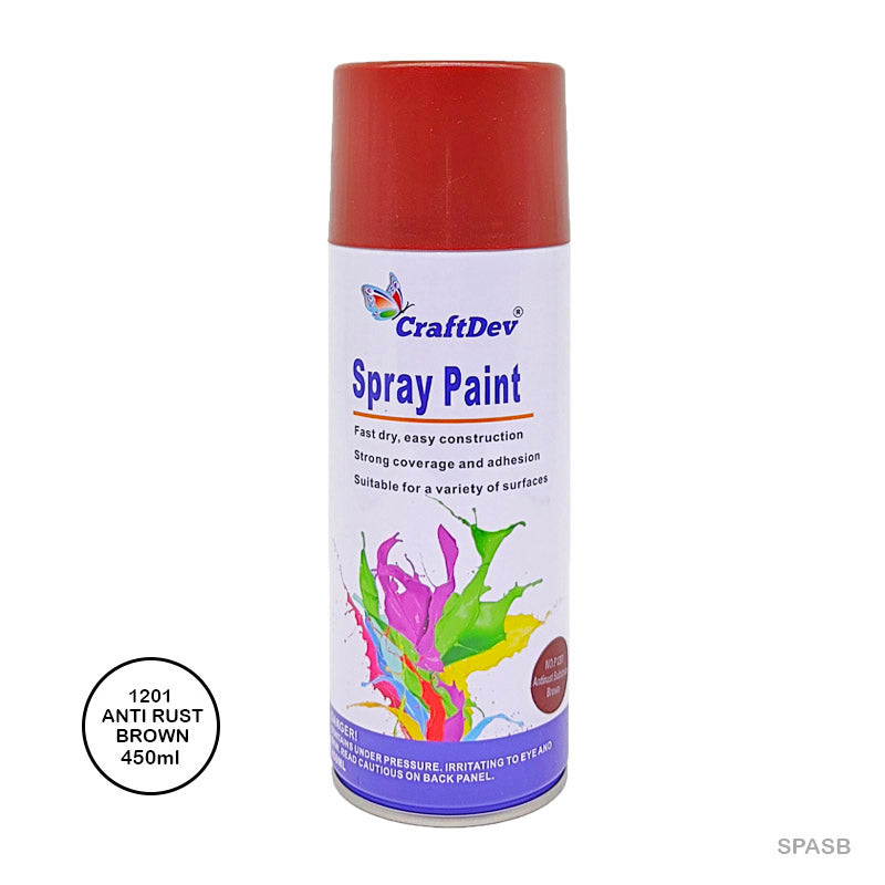 Gift To Love | Spray Paint | Color : Anti Rust Brown | Size : 450 Ml | Code : SPASB