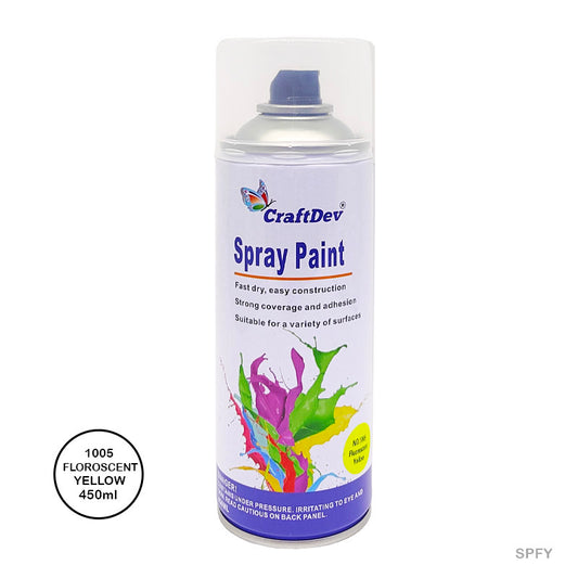 Gift To Love | Spray Paint | Color : Fluorescent Yellow | Size : 450 Ml | Code : SPFY