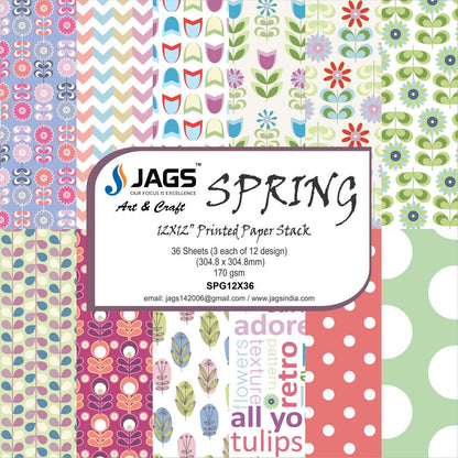 Gift To Love | Paper Spring | Size : 12X12 | Pcs : 36 Sheets | Code : SPG12X36