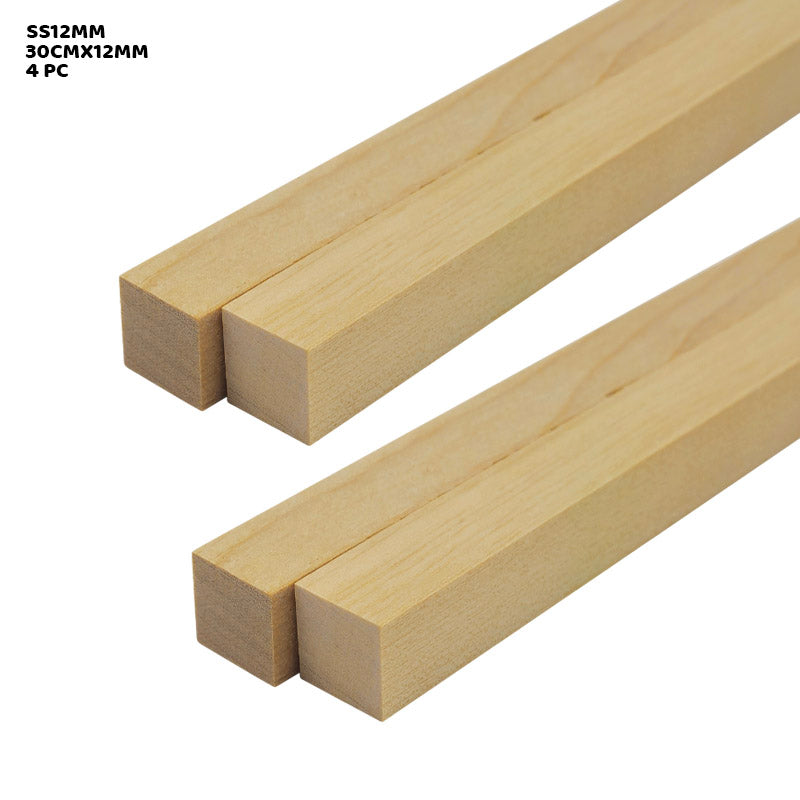 Wooden Stick Square 30 cm X 12 mm (4 Stick in 1 Packet)