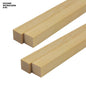 Gift To Love | Wooden Stick Square | Size : 30 Cm X 12 Mm | Pcs : 4 Sticks | Code : SS12MM