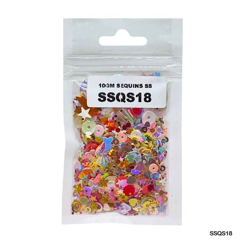 Gift To Love | Sequins Ss | Color : Multi | Pcs : 10 Gm | Code : SSQS18
