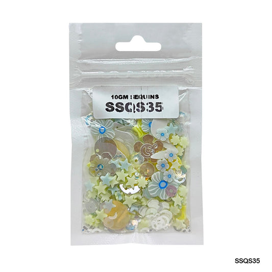 Gift To Love | Sequins | Color : Multi | Pcs : 10 Gm | Code : SSQS35