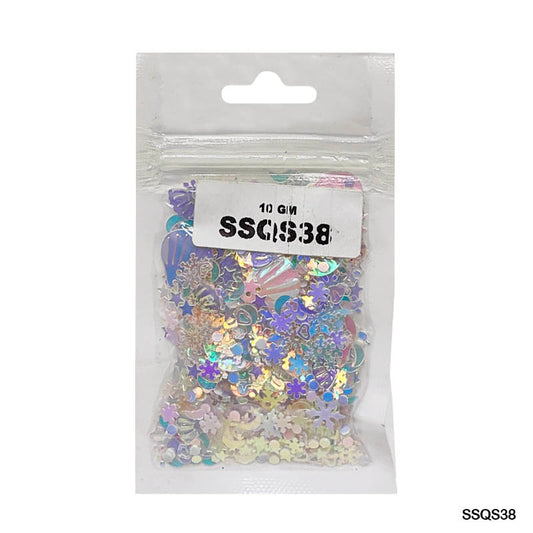 Gift To Love | Sequins | Color : Multi | Pcs : 10 Gm | Code : SSQS38