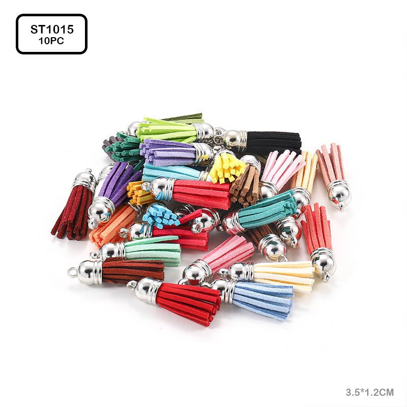 St1015 Tassel 10Pc Silver Jewellery Making N Craft