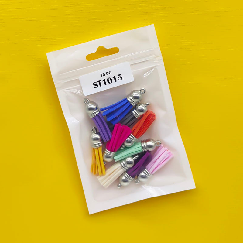St1015 Tassel 10Pc Silver Jewellery Making N Craft