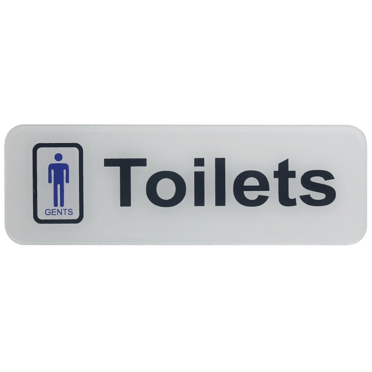 Gift To Love | Acrylic Sticker Gents Toilets | Color : White | Code : SWGT