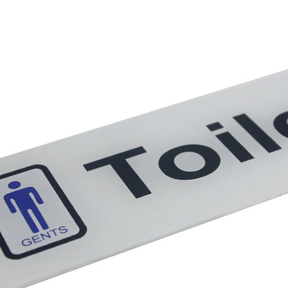 Gift To Love | Acrylic Sticker Gents Toilets | Color : White | Code : SWGT