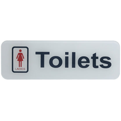 Gift To Love | Acrylic Sticker Ladies Toilets | Color : White | Code : SWLT