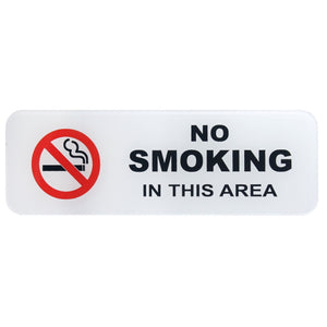 Gift To Love | Acrylic Sticker No Smoking In This Area | Color : White | Code : SWNSITA