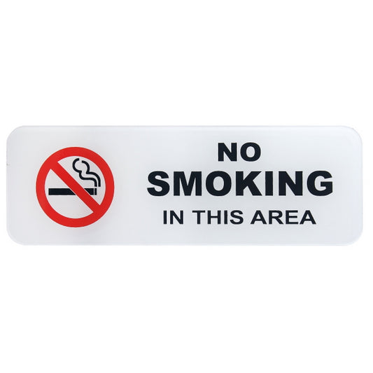 Gift To Love | Acrylic Sticker No Smoking In This Area | Color : White | Code : SWNSITA