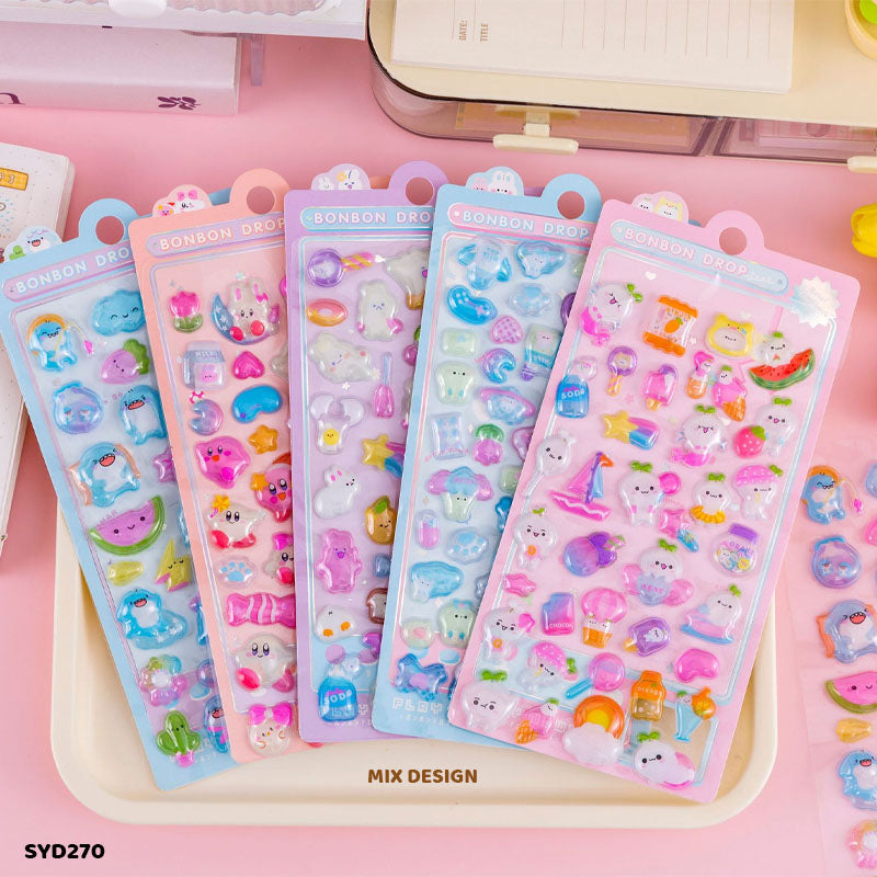 Cute 3D Bonnon Drop Sticker