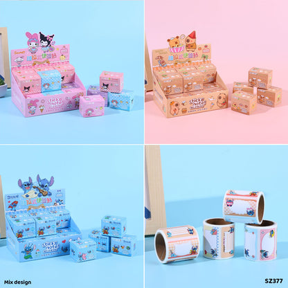 Gift To Love | Cute Sticky Note Roll | Pcs : 120 Pc | Code : SZ377
