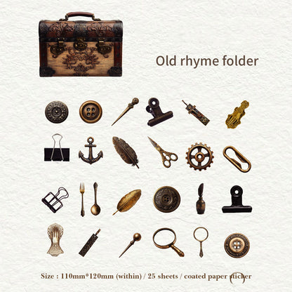 Gift To Love | Retro Story Object Sticker | Pcs : 25 Pc | Code : SZPJ045