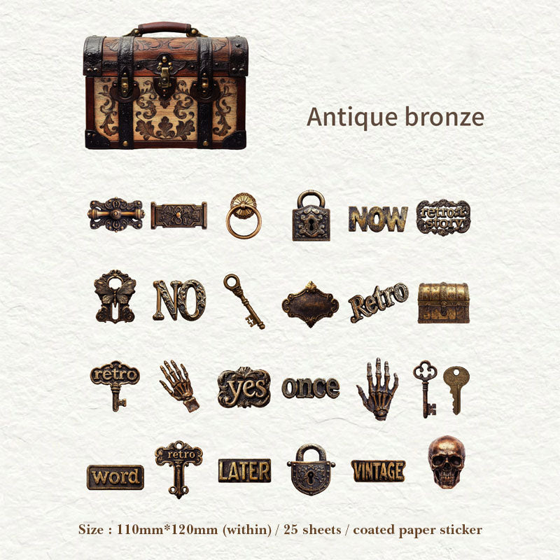 Gift To Love | Retro Story Object Sticker | Pcs : 25 Pc | Code : SZPJ046