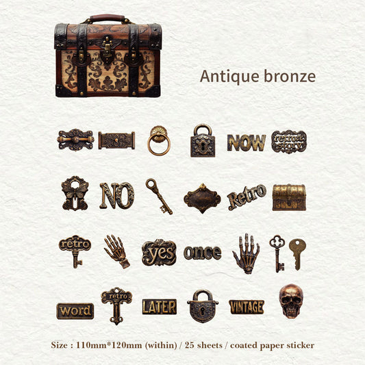 Gift To Love | Retro Story Object Sticker | Pcs : 25 Pc | Code : SZPJ046