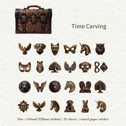 Gift To Love | Retro Story Object Sticker | Pcs : 25 Pcs | Code : SZPJ050