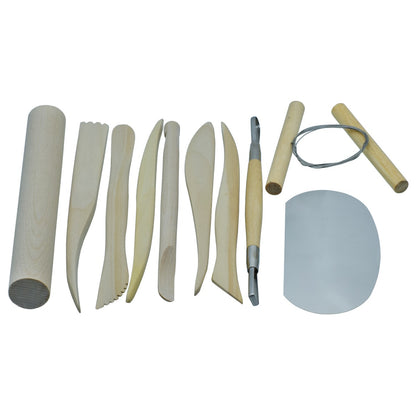 Gift To Love | Craft Clay Tool Wooden | Pcs : Set Of 10 Pcs | Code : T-1021