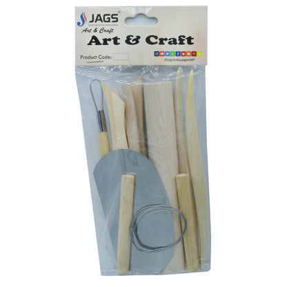Gift To Love | Craft Clay Tool Wooden | Pcs : Set Of 10 Pcs | Code : T-1021