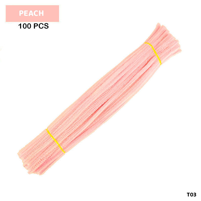 Craft Pipe Cleaner Plain (100 Pcs 1 Packet  Light Pink)