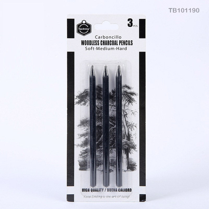 Gift To Love | Woodless Charcoal Pencils | Pcs : 3 Pc | Code : TB101190