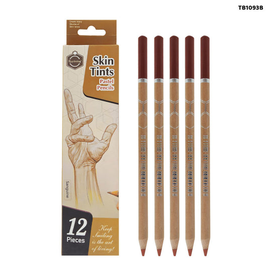 Gift To Love | Skin Tints Pastel Pencils | Color : Sanguine | Pcs : 12 | Code : TB1093B