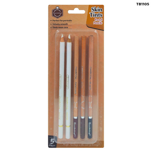 Gift To Love | Skin Tints Pastel Pencils | Pcs : 5 Pencils | Code : TB1105