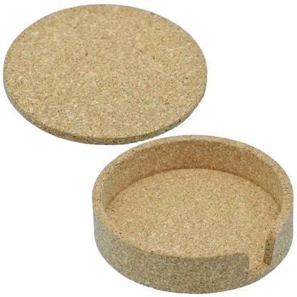 Gift To Love | Tea Coaster Cork Round With Stand | Pcs : 4 Pcs Set | Code : TCC400