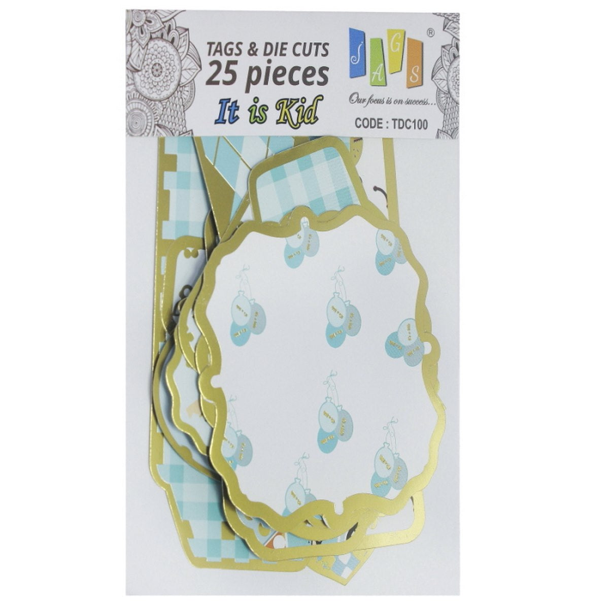 Gift To Love | Die Cut & Tags Its A Kids | Pcs : 25 Pieces | Code : TDC100
