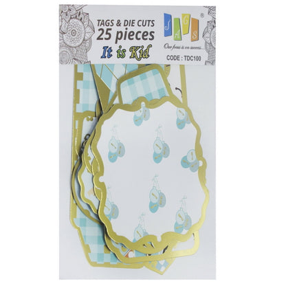 Gift To Love | Die Cut & Tags Its A Kids | Pcs : 25 Pieces | Code : TDC100