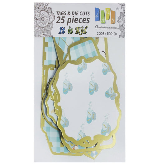 Gift To Love | Die Cut & Tags Its A Kids | Pcs : 25 Pieces | Code : TDC100