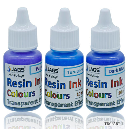 Gift To Love | Resin Ink Colours | Size : Transparent Effect | Pcs : Set Of 3 Pcs | Code : TDCPART-1