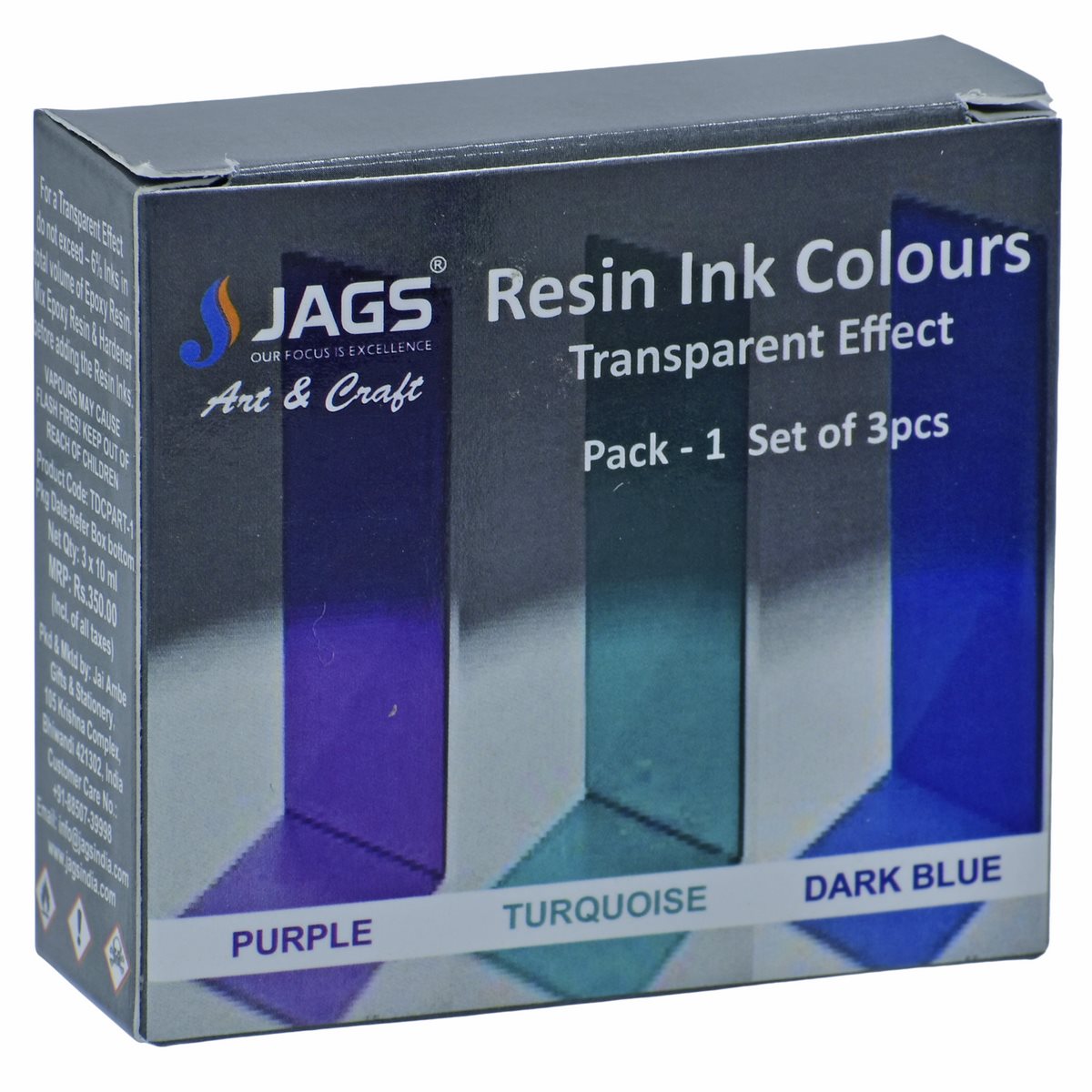 Gift To Love | Resin Ink Colours | Size : Transparent Effect | Pcs : Set Of 3 Pcs | Code : TDCPART-1