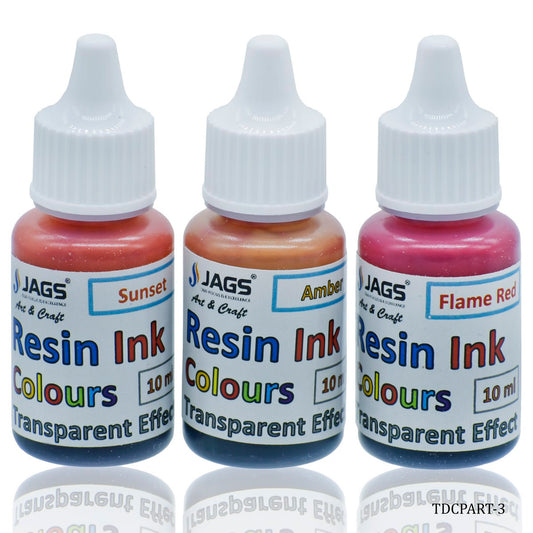 Gift To Love | Resin Ink Colours | Size : Transparent Effect | Pcs : Set Of 3 Pcs | Code : TDCPART-3