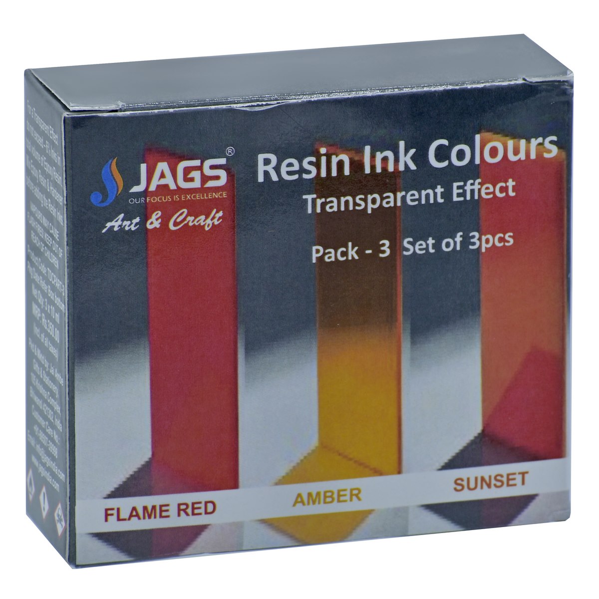 Gift To Love | Resin Ink Colours | Size : Transparent Effect | Pcs : Set Of 3 Pcs | Code : TDCPART-3