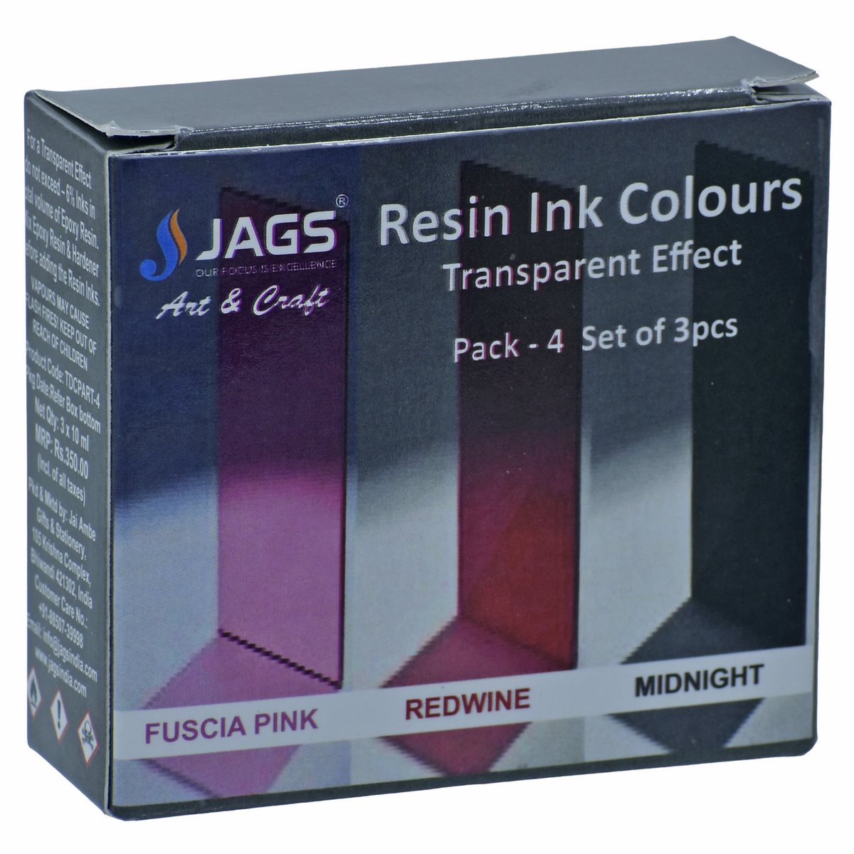 Gift To Love | Resin Ink Colours | Size : Transparent Effect | Pcs : Set Of 3 Pcs | Code : TDCPART-4