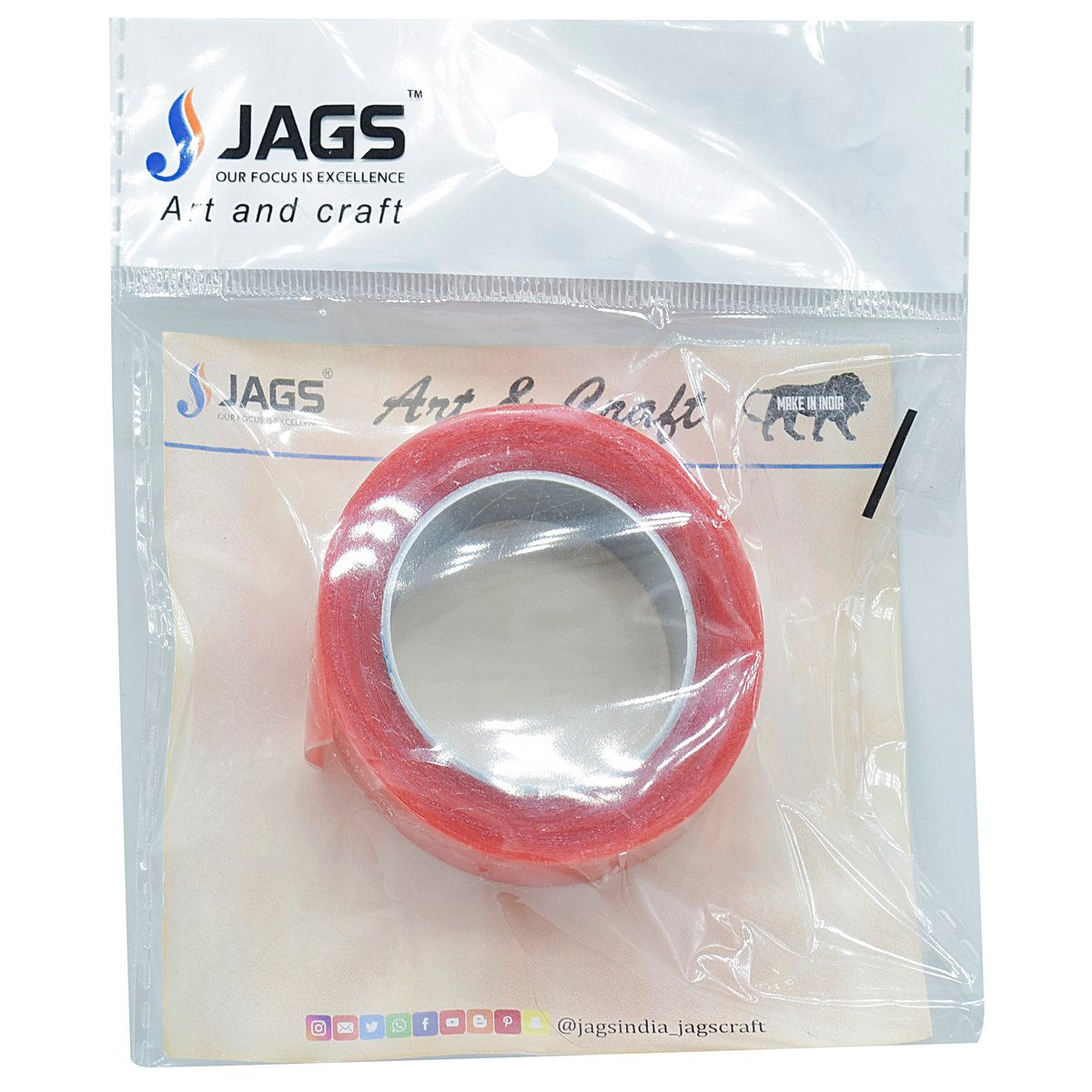Gift To Love | Tape Double Sided | Color : Red | Size : 5 Mtr X 24 Mm | Code : TDSR02