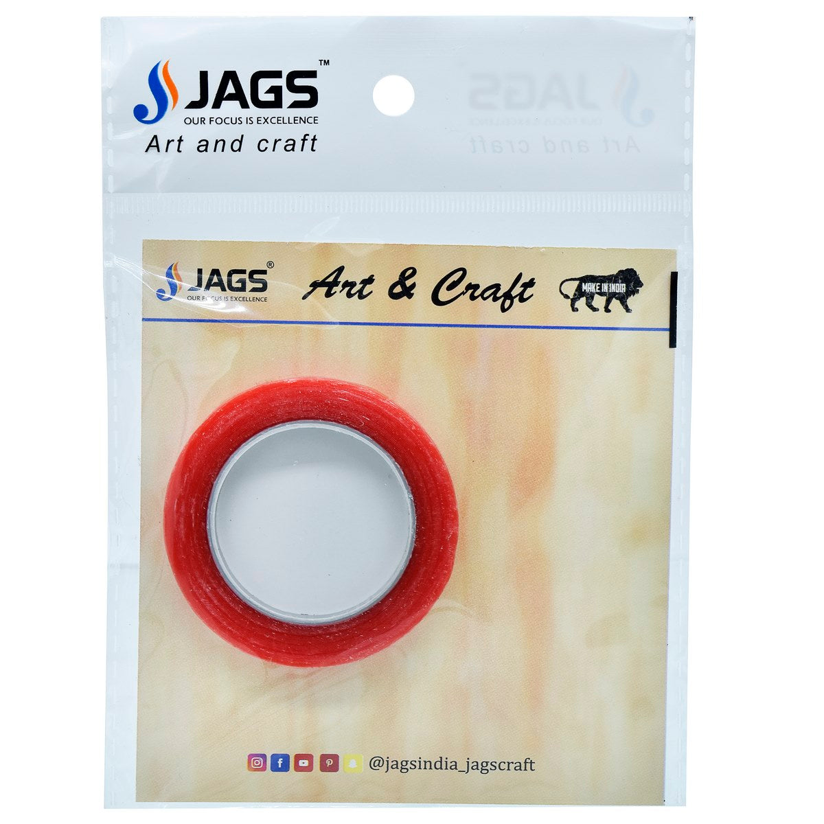 Gift To Love | Tape Double Sided | Color : Red | Size : 5 Mtr X 6 Mm | Code : TDSR03