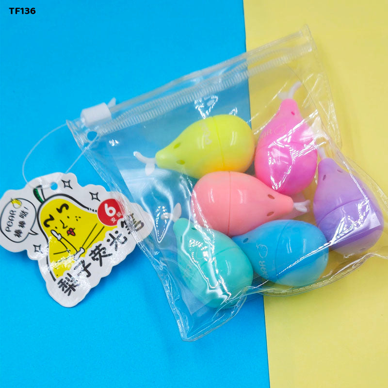 Pear Highlighter 6 Pcs