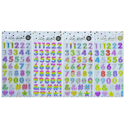 Gift To Love | Stickers Number Lite Ballon | Code : TJK-A