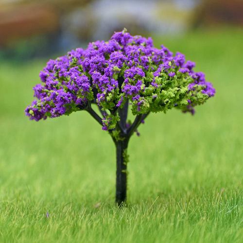 Gift To Love | Artificial Miniature Tree 1 Pcs Green & Purple | Code : TL-60GPE