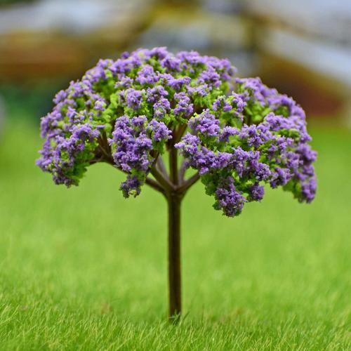 Gift To Love | Artificial Miniature Green & Purple Tree 1pc | Code : TL-75GPE