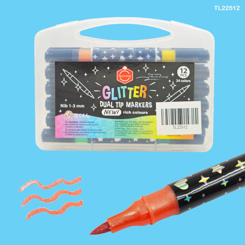 Tl22512 Glitter Dual Tip Markers