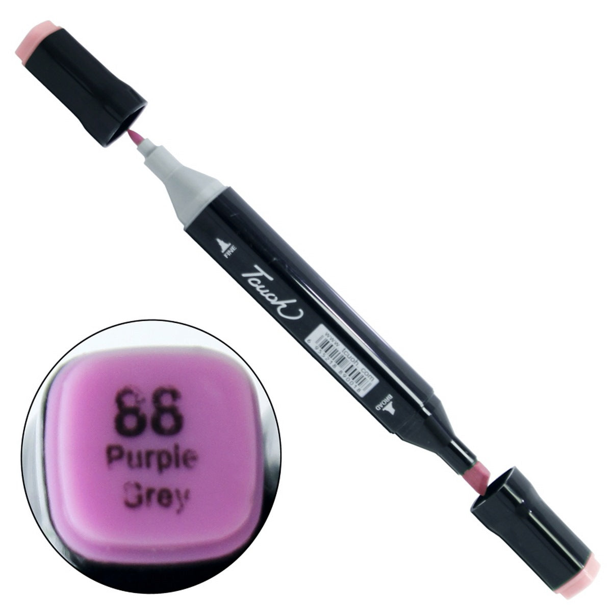 Gift To Love | Touch Marker 2In1 Pen | Color : Purple Grey | Code : TM88