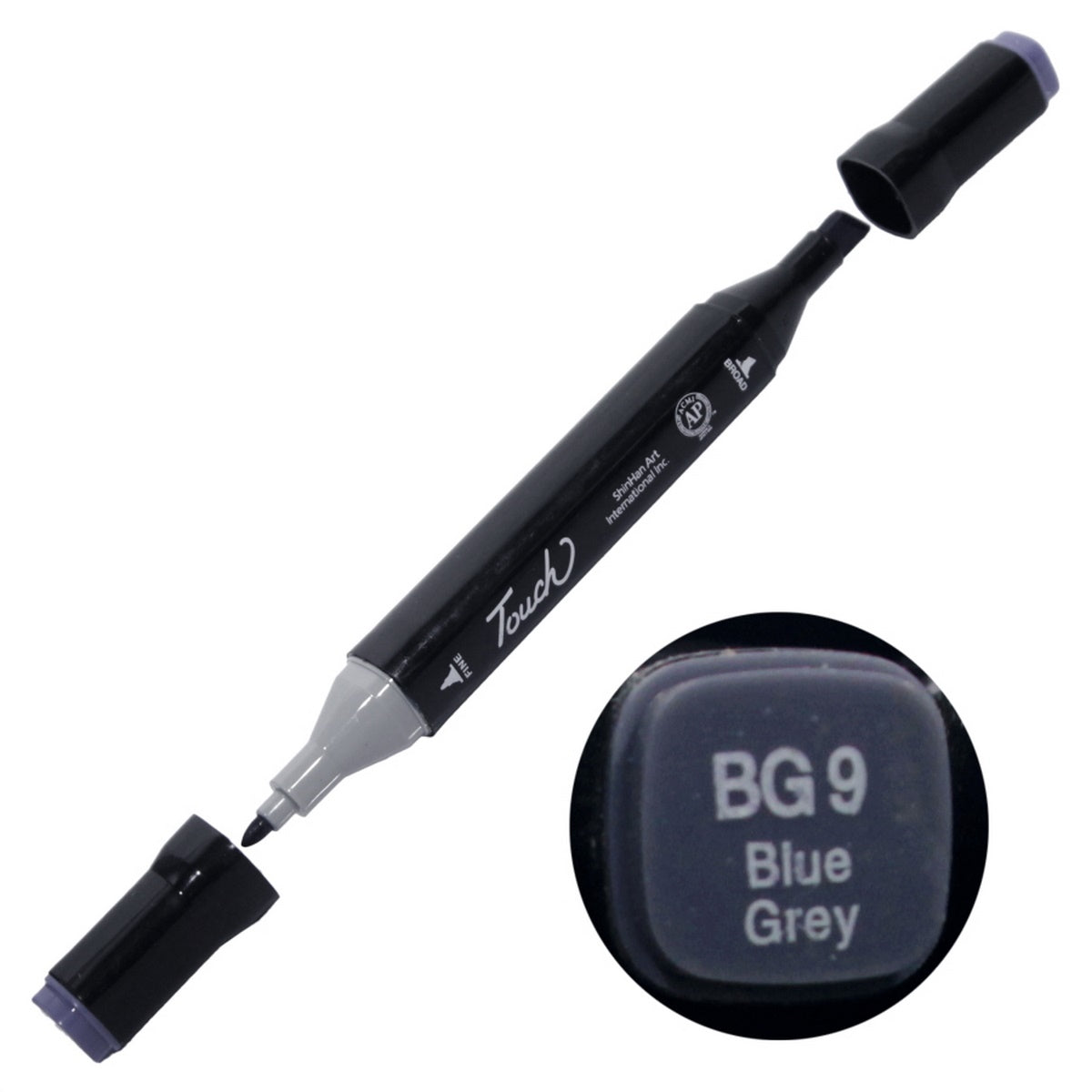Gift To Love | Touch Marker 2In1 Pen | Color : Blue Grey | Code : TMBG9