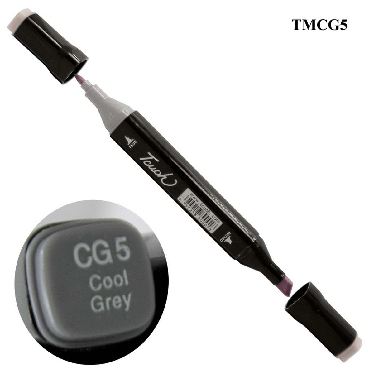 Gift To Love | Touch Marker 2In1 Pen | Color : Cool Grey | Code : TMCG5